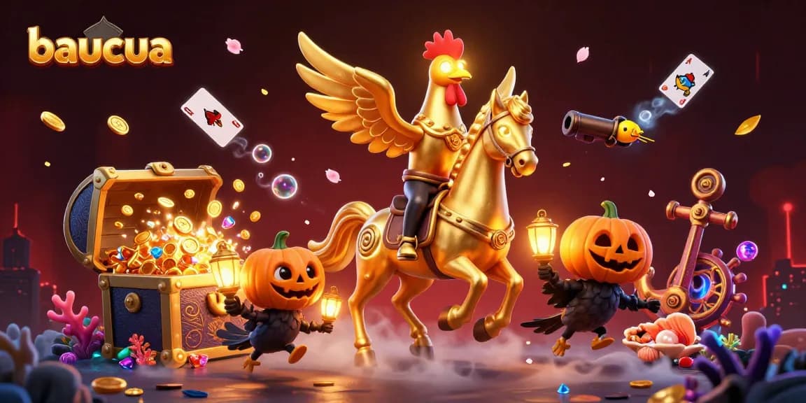 Experience the vibrant baucua world with dynamic casino elements and lively characters.
