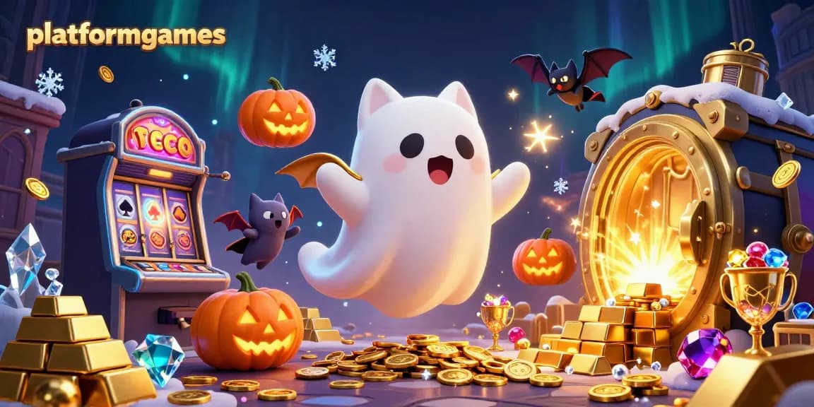 Engage with platformgames at a haunted casino filled with ghostly fun and treasure galore!