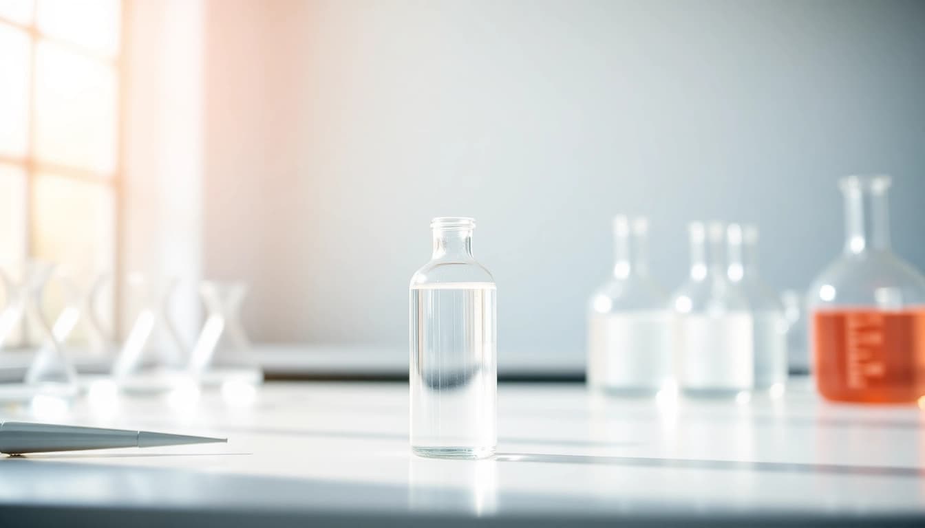 High-purity dmso organic solution showcased in a bright laboratory setting.