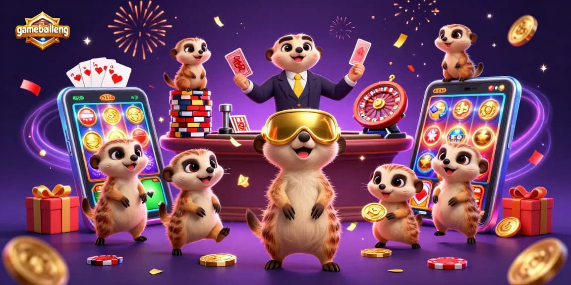 Engage in thrilling gameplay with gamebailieng—meerkats orchestrate a bustling casino!