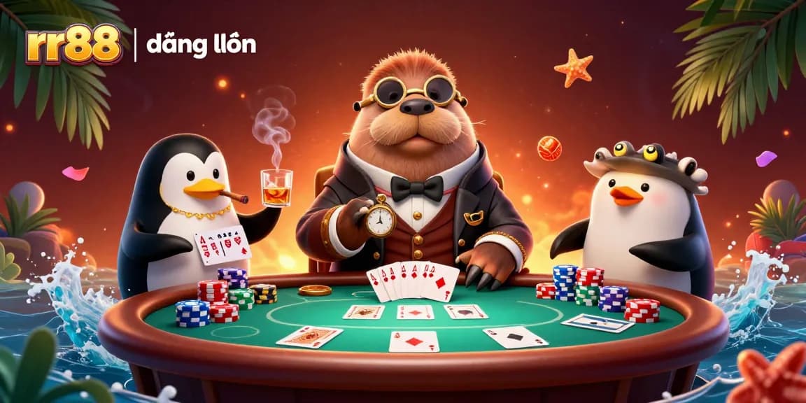 Join the jolly walrus and his friends at the rr88 | đăng nhập poker table, where stakes are high.