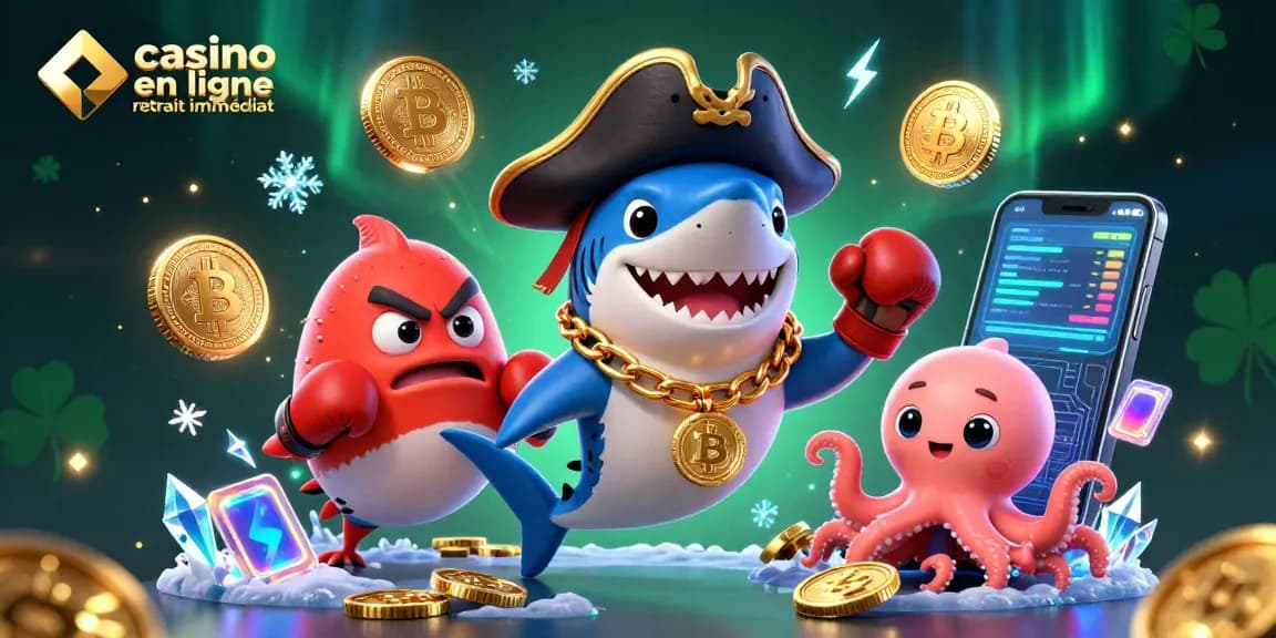 Profitez de l'expérience du casino en ligne retrait immédiat avec des personnages animés et des pièces de crypto-monnaie.