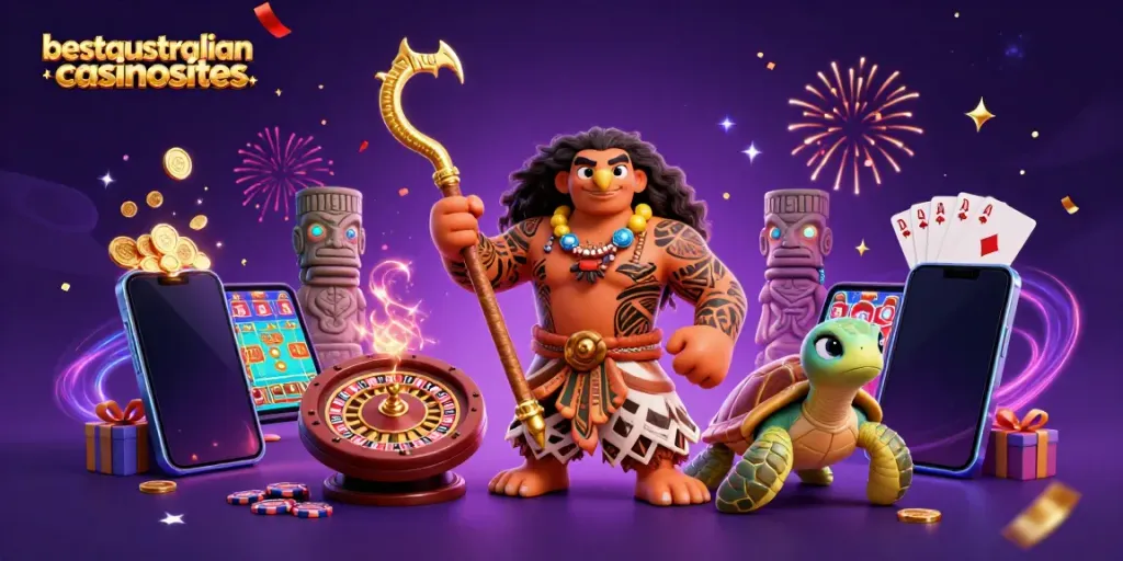 Experience thrilling baccarat action with bestaustraliancasinosites in this vibrant 3D illustration