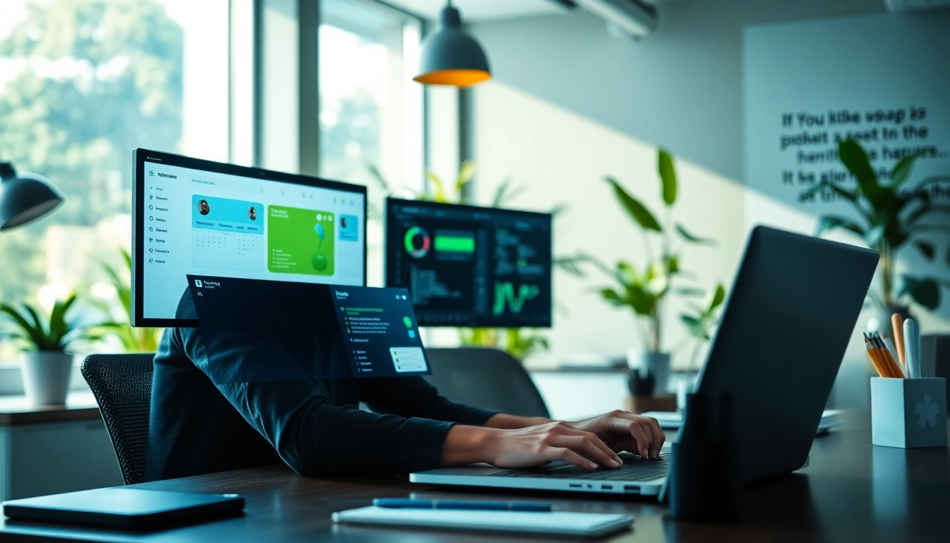 Organize Your Life With AI by visualizing a productive workspace integrated with advanced technology.