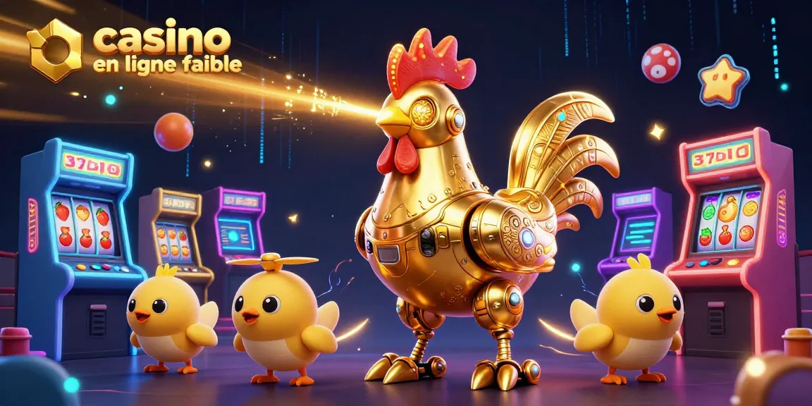 Jouez avec le casino en ligne fiable où un robot coq et ses drones animent le jeu.