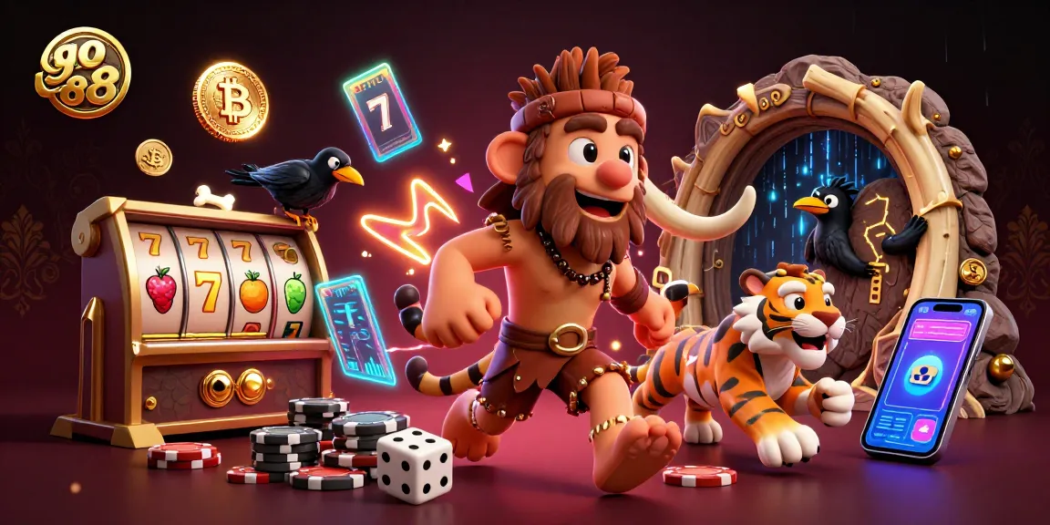 Place bets at the go 88 prehistoric casino with vibrant slot games and lively characters.