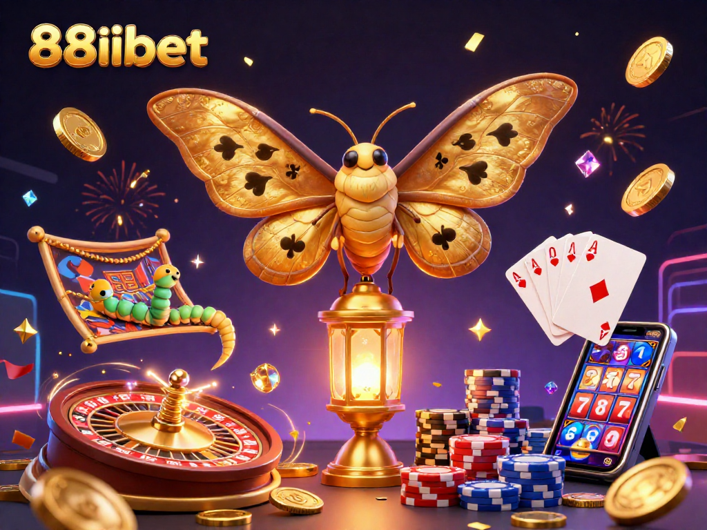 Experience the thrill of 88ibet with vibrant golden elements and dynamic casino action.