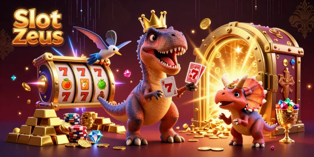 Slot Zeus menghadirkan sesi bermain penuh warna dengan karakter dinosaurus di kasino modern.