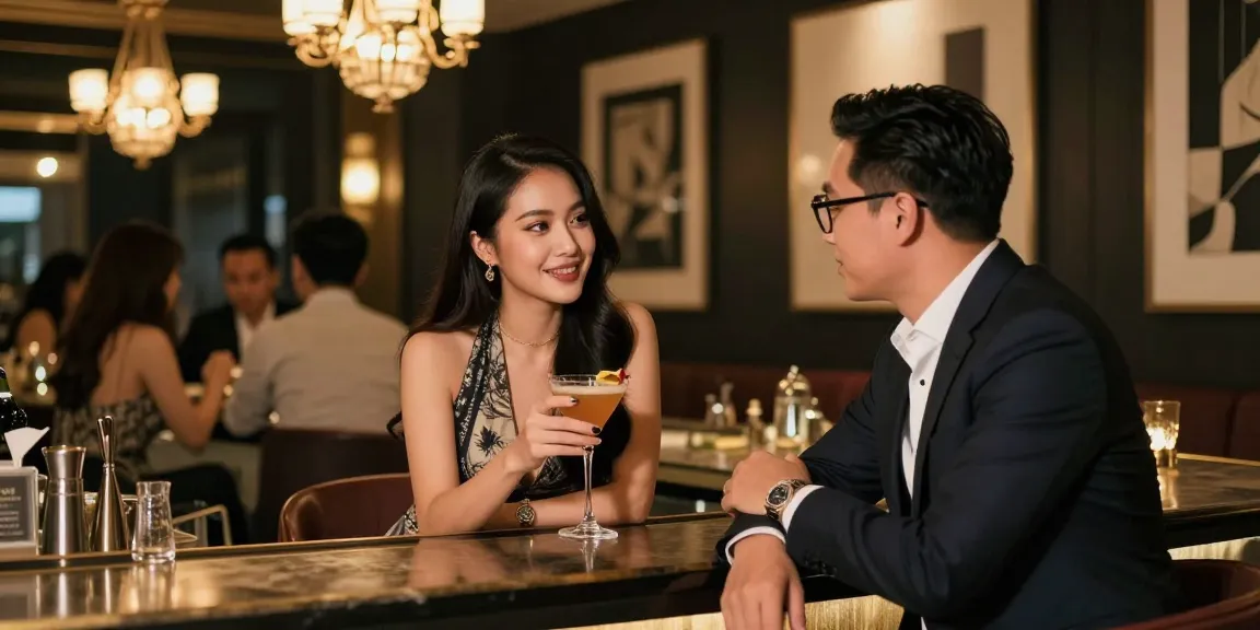 Hình ảnh gái gọi trong không gian bar sang trọng, tạo điểm nhấn cho phong cách sống hiện đại.