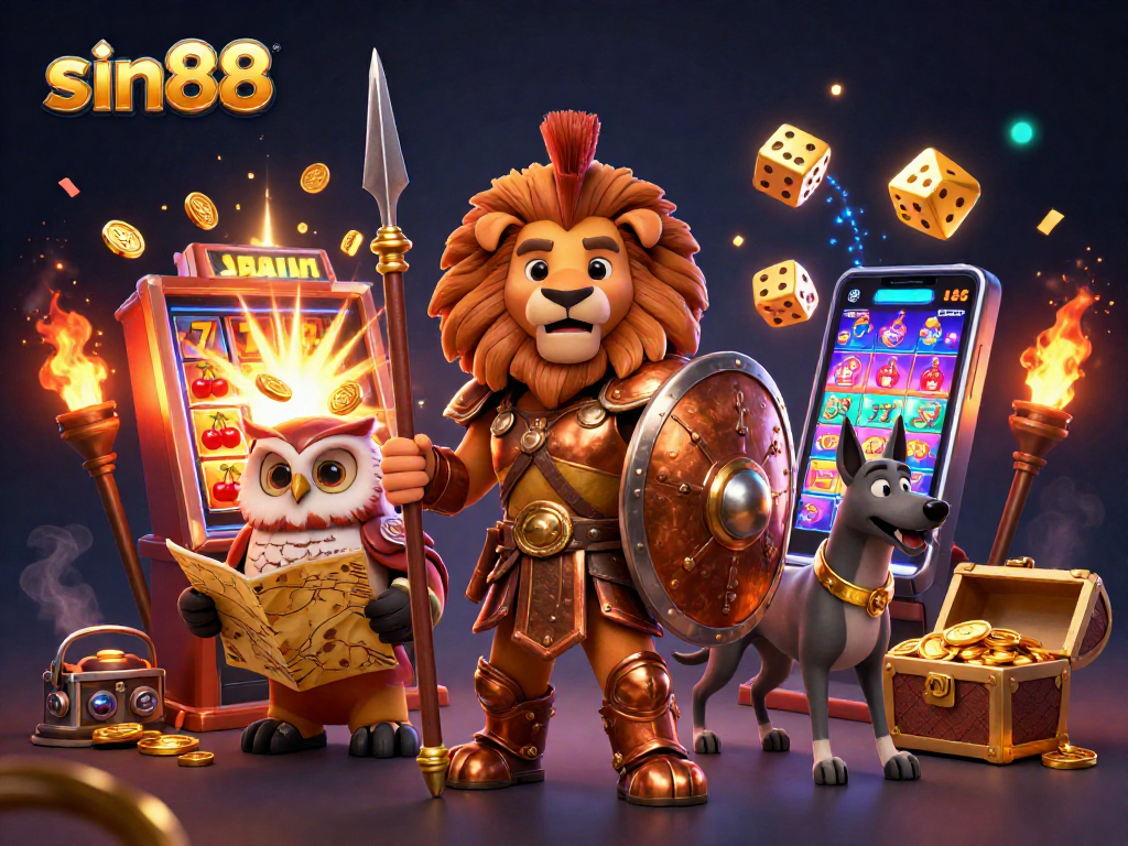 Experience thrilling gameplay at sin88 with a Spartan lion, owl strategist, and greyhound messenger.