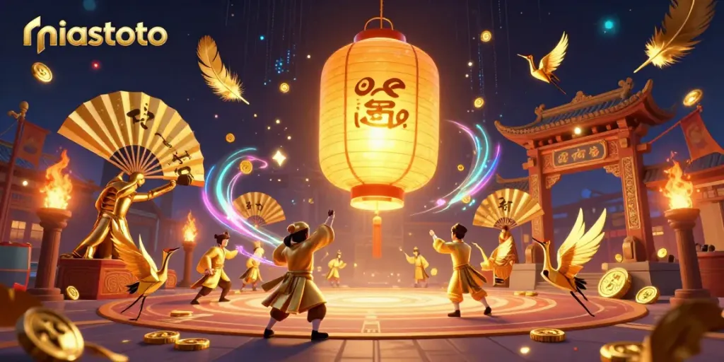 Players experience thrill with niastoto's vibrant casino environment filled with exciting elements and golden characters.