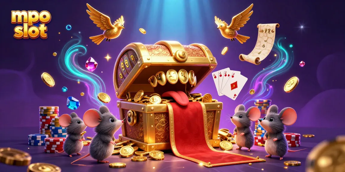 Engage with mpo slot's thrilling action as mice discover treasures among cascading coins and sparkling gems.