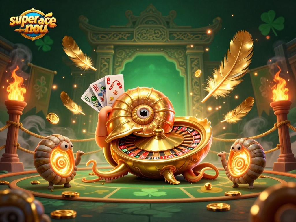 Engage with superace-nohu's dynamic gameplay featuring the ancient nautilus-themed casino scene.