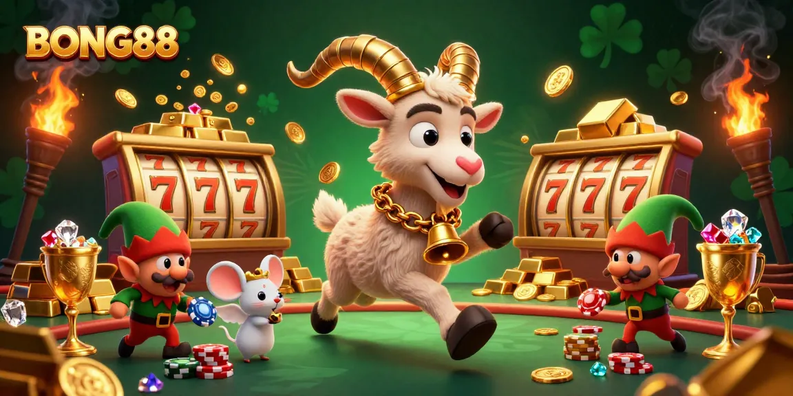 BONG88 creates excitement as Krampus leads a thrilling holiday casino scene with mischievous elves.
