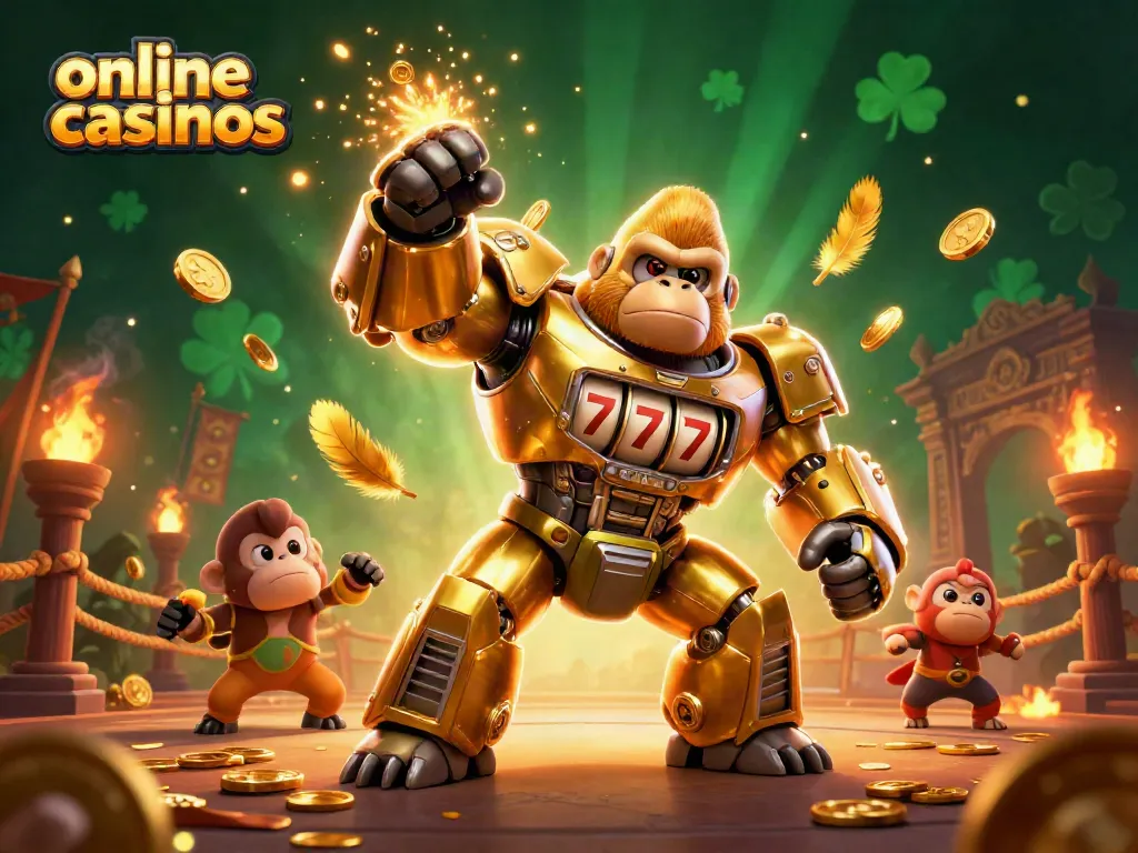 Experience thrilling moments with online casinos featuring dynamic characters and vibrant elements.