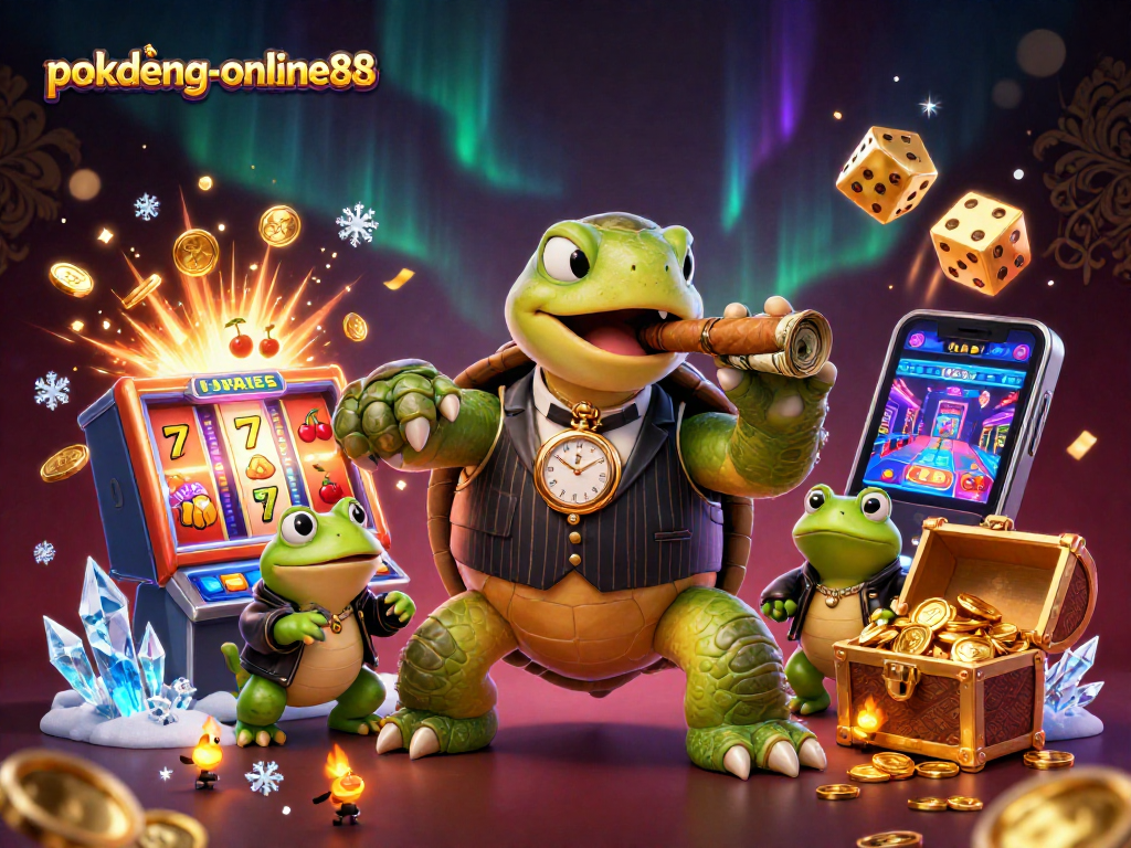 Engage with pokdeng-online88's thrilling casino atmosphere featuring vibrant characters and exciting game elements.