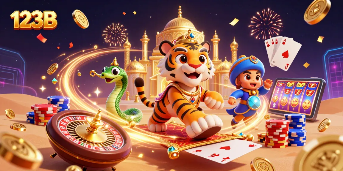 Experience the excitement of 123B with a vibrant illustration of an Arabian-themed slot adventure.