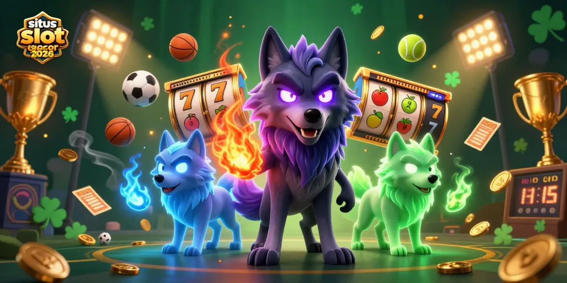 bermain situs slot gacor 2026 dengan karakter serigala, simbol buah, dan trofi emas yang dinamis