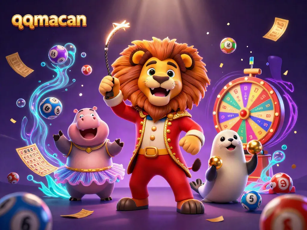 Experience the excitement of qqmacan with thrilling lottery elements and vibrant characters in this captivating illustration.