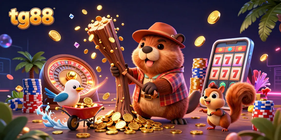 Experience tg88's vibrant casino world while collecting coins from a tree of riches.