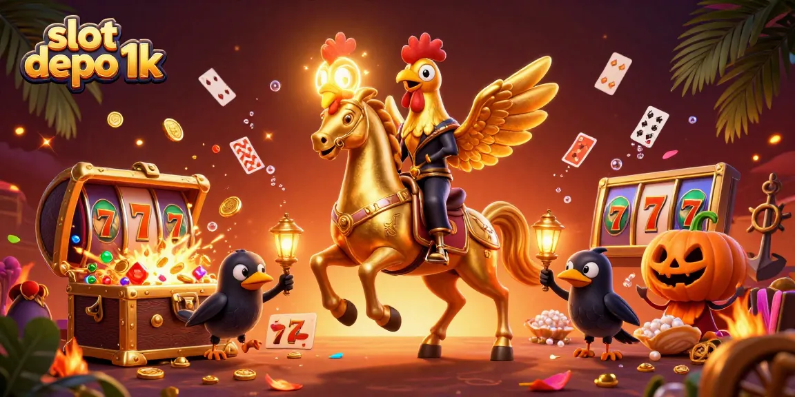 Slot depo 1k menghadirkan suasana menarik dengan karakter horor dan elemen kasino.