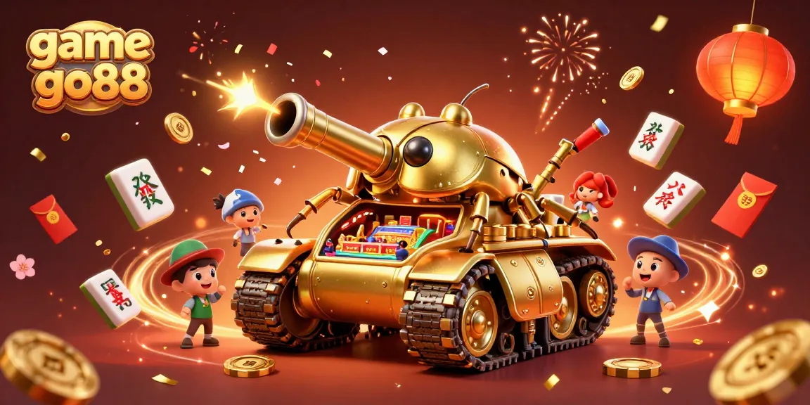 Experience the thrill of game go88 in a vibrant miniature casino scene with exploding confetti and festive elements.