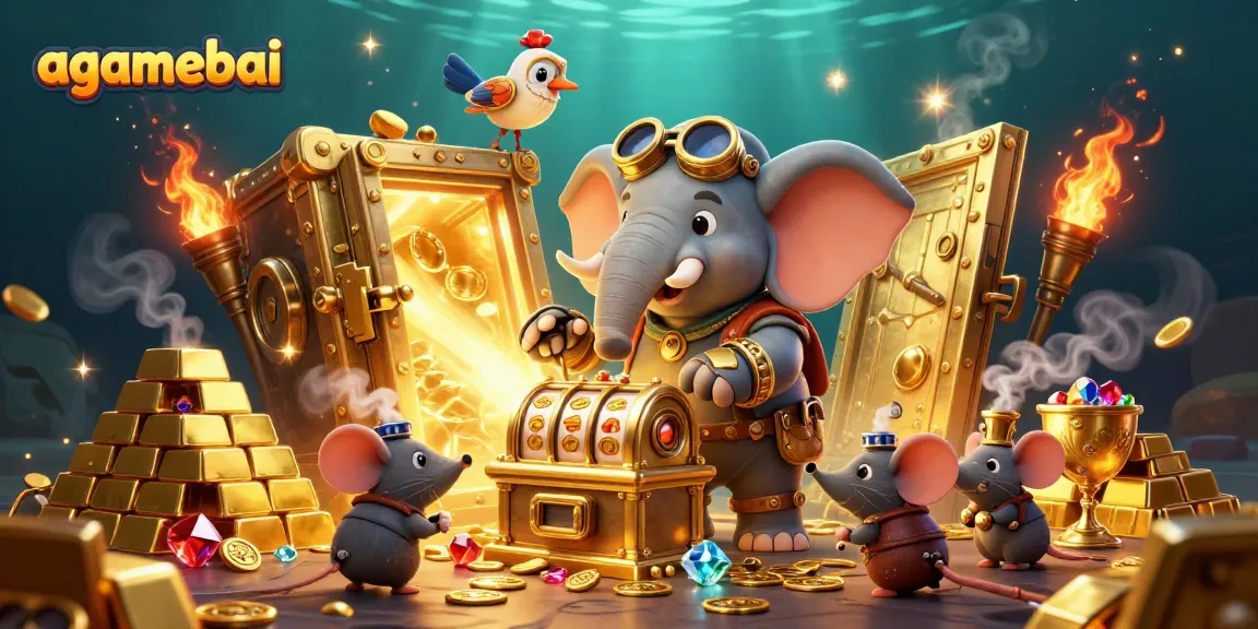 Spin the golden slot machine with agamebai's unique 3D characters and treasure in stunning detail.