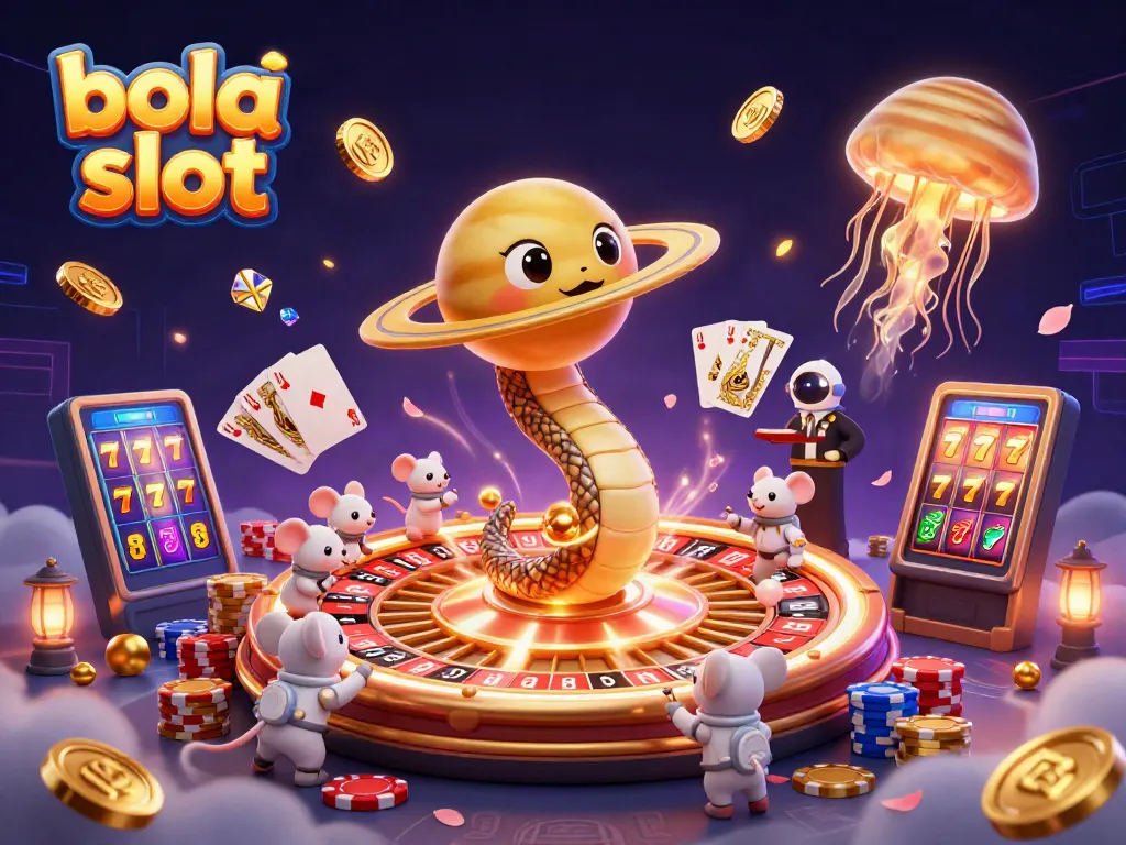 The vibrant "bola slot" scene dynamically showcases an epic 3D casino experience with engaging characters and rich game elements.
