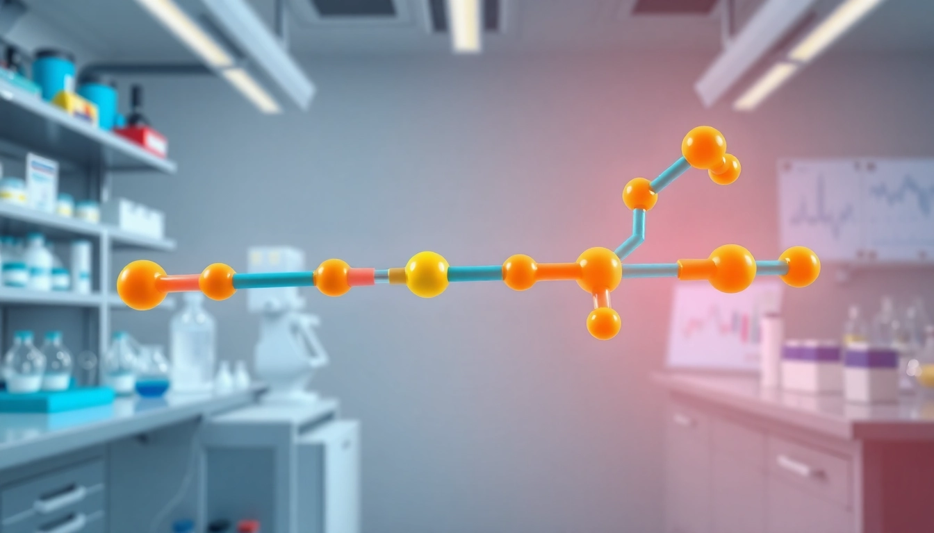 Buy SS-31 peptide online focusing on molecular structure in a laboratory setting.