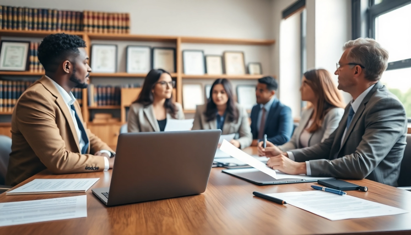 Discussing Probate process with diverse individuals in a professional setting