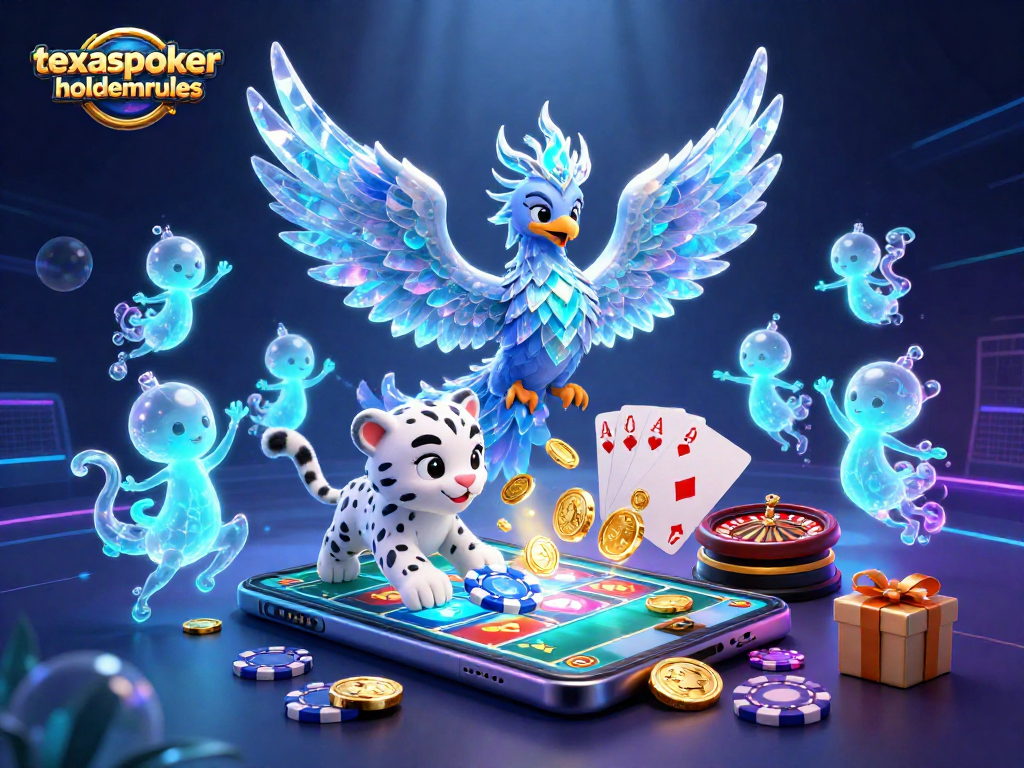 Engage in thrilling Texas Poker with texaspokerholdemrules illustrated with ice phoenix and poker elements