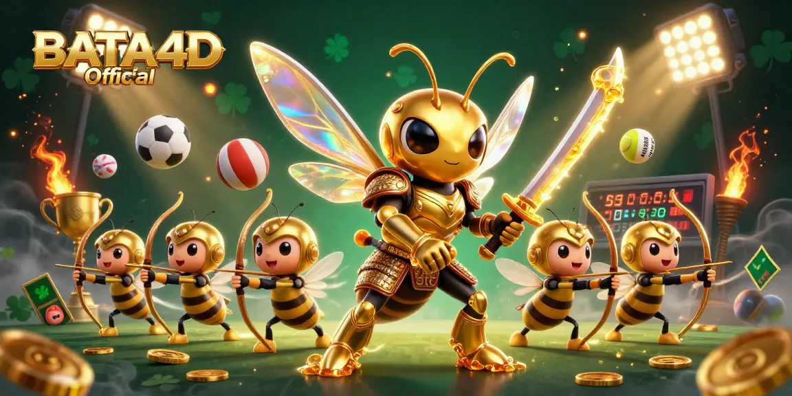 BATA4D Official brings thrilling sports betting action featuring a golden hornet samurai in an exciting dynamic scene.