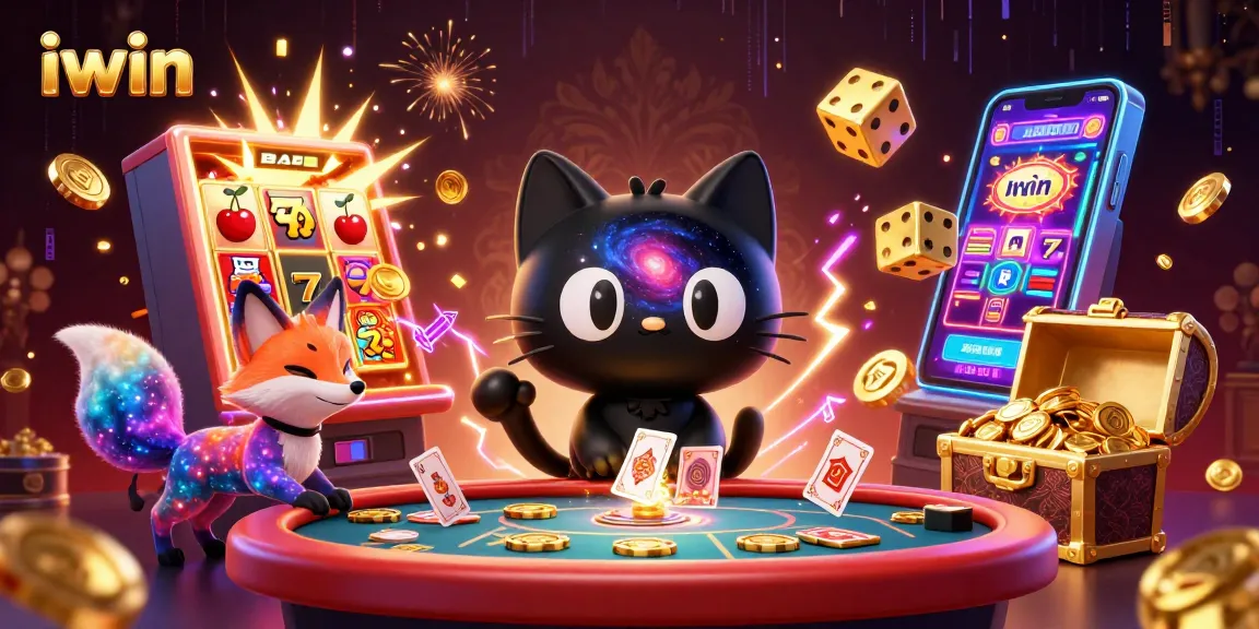 Spin the reels and win big with iwin's cosmic casino adventure featuring vibrant slot themes and energetic characters!