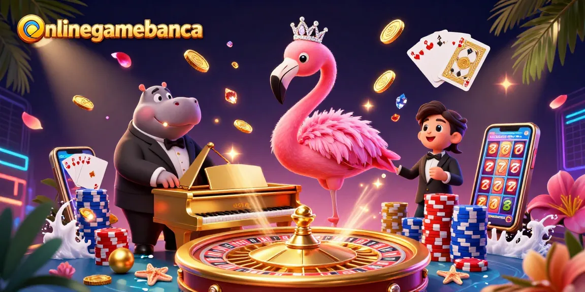 Experience excitement with onlinegamebanca's vibrant casino scene featuring dynamic characters and rich details.