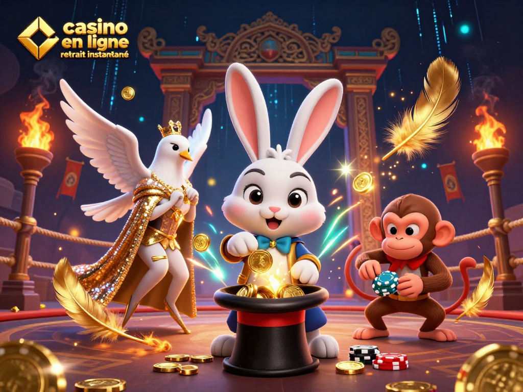Actionner les gains rapidement avec des jeux au casino en ligne retrait instantané, illustrant une scène dynamique.